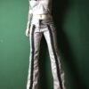 pink faux leather pants